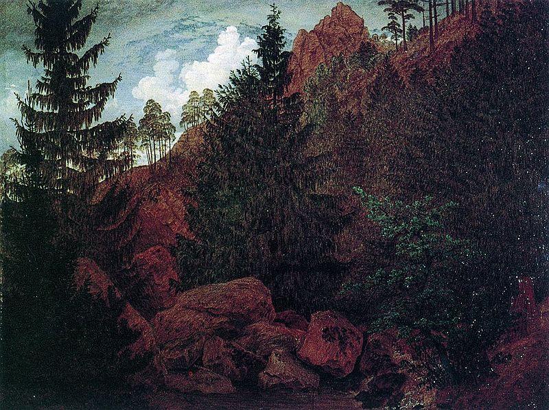 Caspar David Friedrich Felspartie oil painting picture